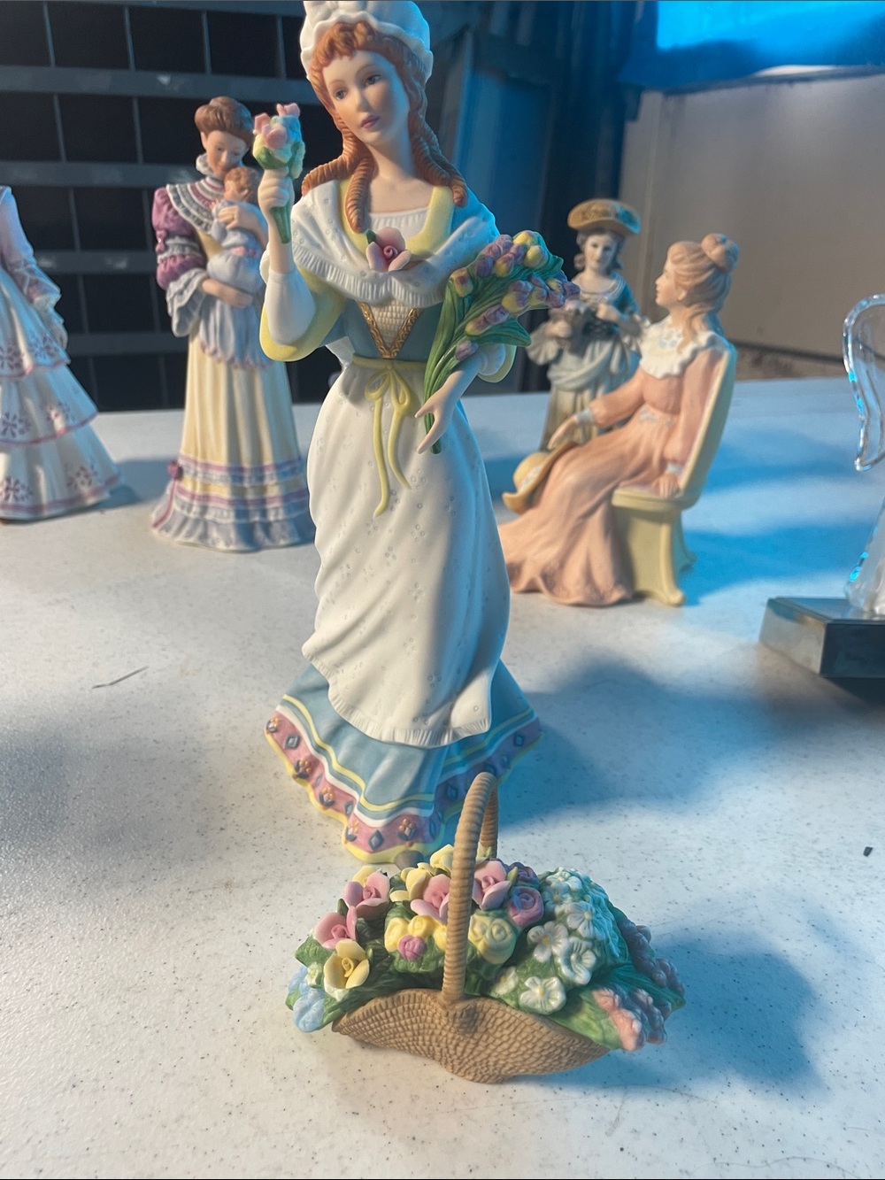 Lenox White Porcelain Figurine — French Flower Maiden